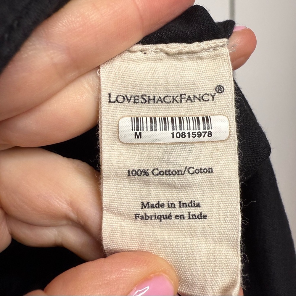 Loveshackfancy Edie Dress in Black Lace and Cotton Medium - Picture 11 of 14